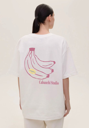 Футболка oversize unisex "Cabanchi Studio" біла Футболка oversize unisex "Cabanchi Studio" біла